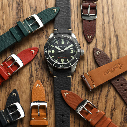 Badalassi Carlo Minerva Box Genuine Leather Watch Strap - Turquoise