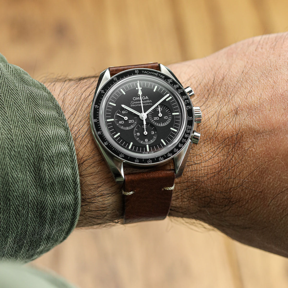 Badalassi Carlo Minerva Box Genuine Leather Watch Strap - Chocolate Brown