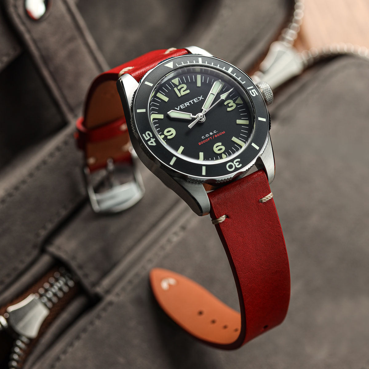 Badalassi Carlo Minerva Box Genuine Leather Watch Strap - Turquoise