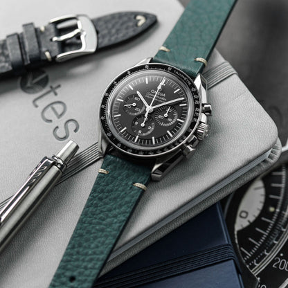 Badalassi Carlo Minerva Box Genuine Leather Watch Strap - Olive Green