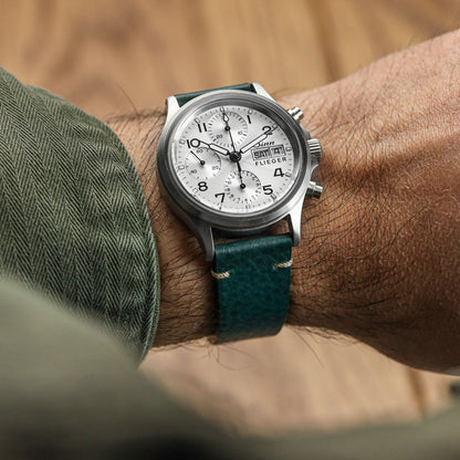 Badalassi Carlo Minerva Box Genuine Leather Watch Strap - Turquoise