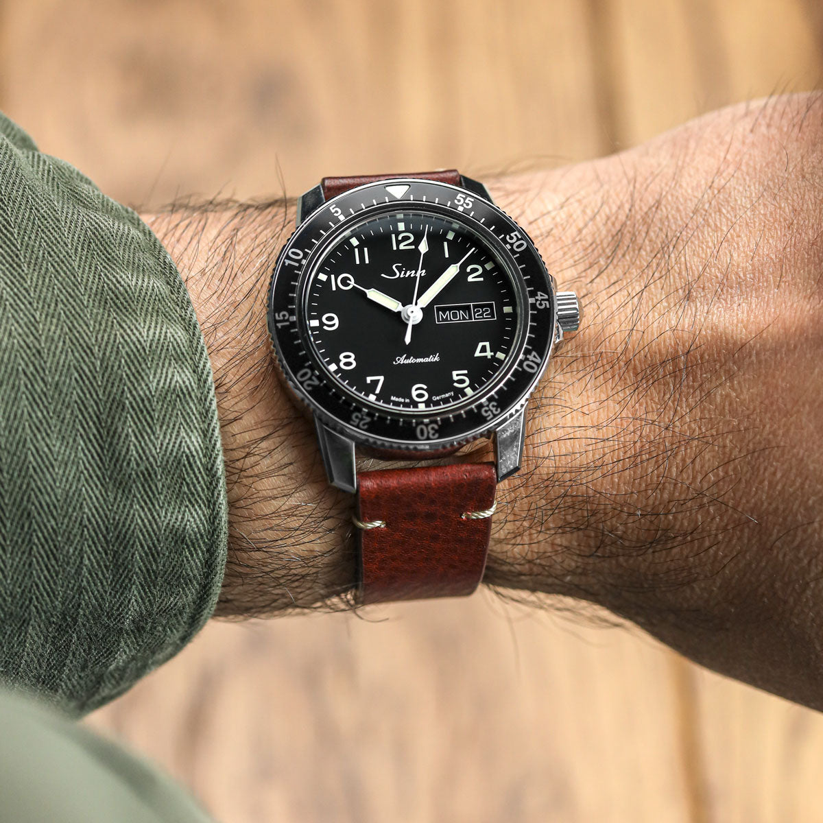 Badalassi Carlo Minerva Box Genuine Leather Watch Strap - Mustard