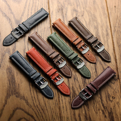 Zeigen Sie Ihren Stil mit dem Lerano Toskana gefütterten Lederarmband in Blau