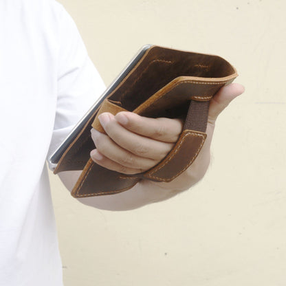 Элегантный кожаный чехол для Kindle Paperwhite с ручкой-ремнем и застежкой-кнопкой - Туированный кожаный дизайн - Model K01