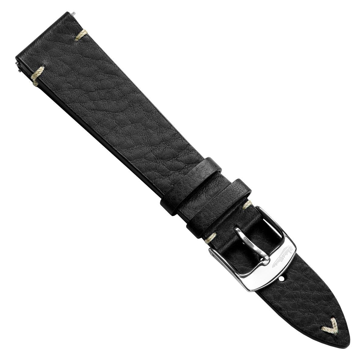 Badalassi Carlo Minerva Box Genuine Leather Watch Strap - Black