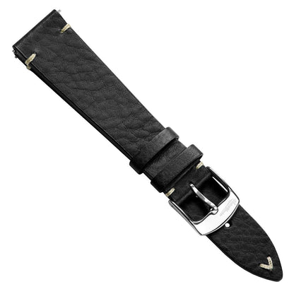 Badalassi Carlo Minerva Box Genuine Leather Watch Strap - Black