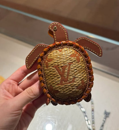 LV Turtle Pouch Bag Charm
