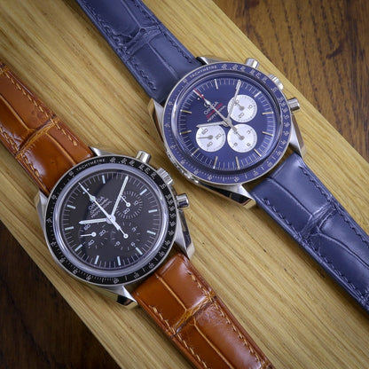 Alligator Leather Watch Strap/Cognac Leather Strap Watch/Quick Release Watch Strap/Leather Handmade Watch Strap/Custom Leather Watch Band