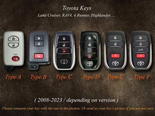 All Types Of Cover For Toyota Land Cruiser Leather, Key Case For Keyless Key Chain Fob Shell Entry Remote Smartkey Land Cruiser Gift For Him