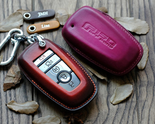 2023 Ford Super Duty Key Fob Cover, Leather Key Case For F-150|250|350, Escape, Explorer, Fusion, Maverick, Gift for Him, Mother's Day Gift