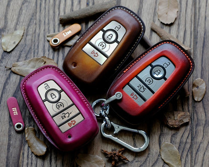 2023 Ford Super Duty Key Fob Cover, Leather Key Case For F-150|250|350, Escape, Explorer, Fusion, Maverick, Gift for Him, Mother's Day Gift