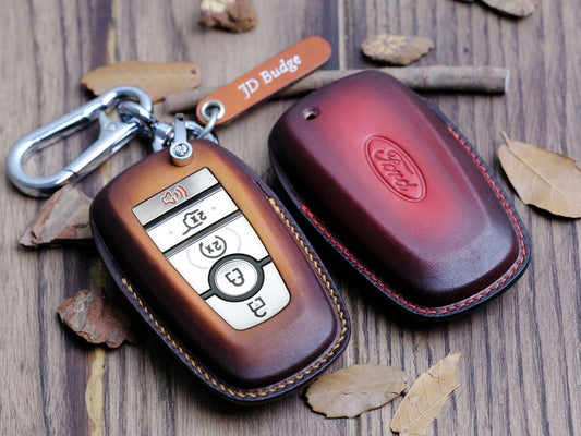 2022 - 2024 Key Fob Cover For Ford Explorer ( Patina), Leather Key Case For Ford, Explorer Key Fob, Car Accessories, Mother's Day Gift