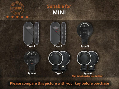 2024 Mini Cooper S Countryman Key Fob Cover, Leather Key Cover For Mini Cooper Countryman Clubman JCW,  Mini S Countryman Accessories