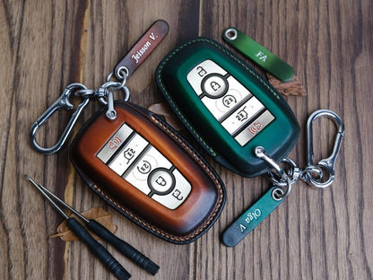 2025 2024 Lincoln Aviator Key Fob Cover - Personalized Leather Key Case For Corsair Navigator Continental MKZ - Gift For Husband