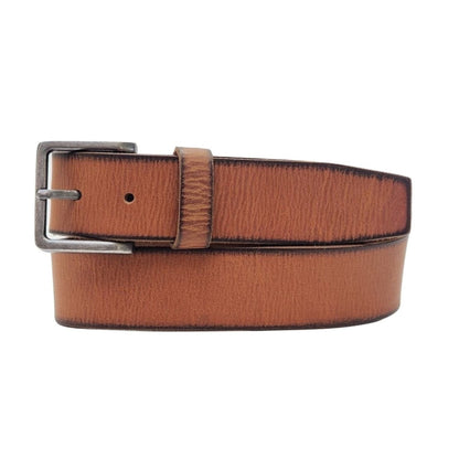 The Canyon Belt - Tan Women's Leather Belt with Charred Edges
