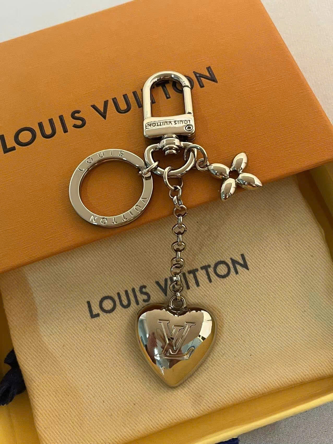 Satin Heart Bag Charm And Key Holder
